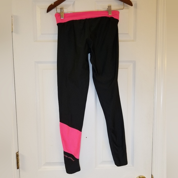 Under Armour Women's Compression Coldgear Leggings Pink Black Size Medium - Picture 5 of 12